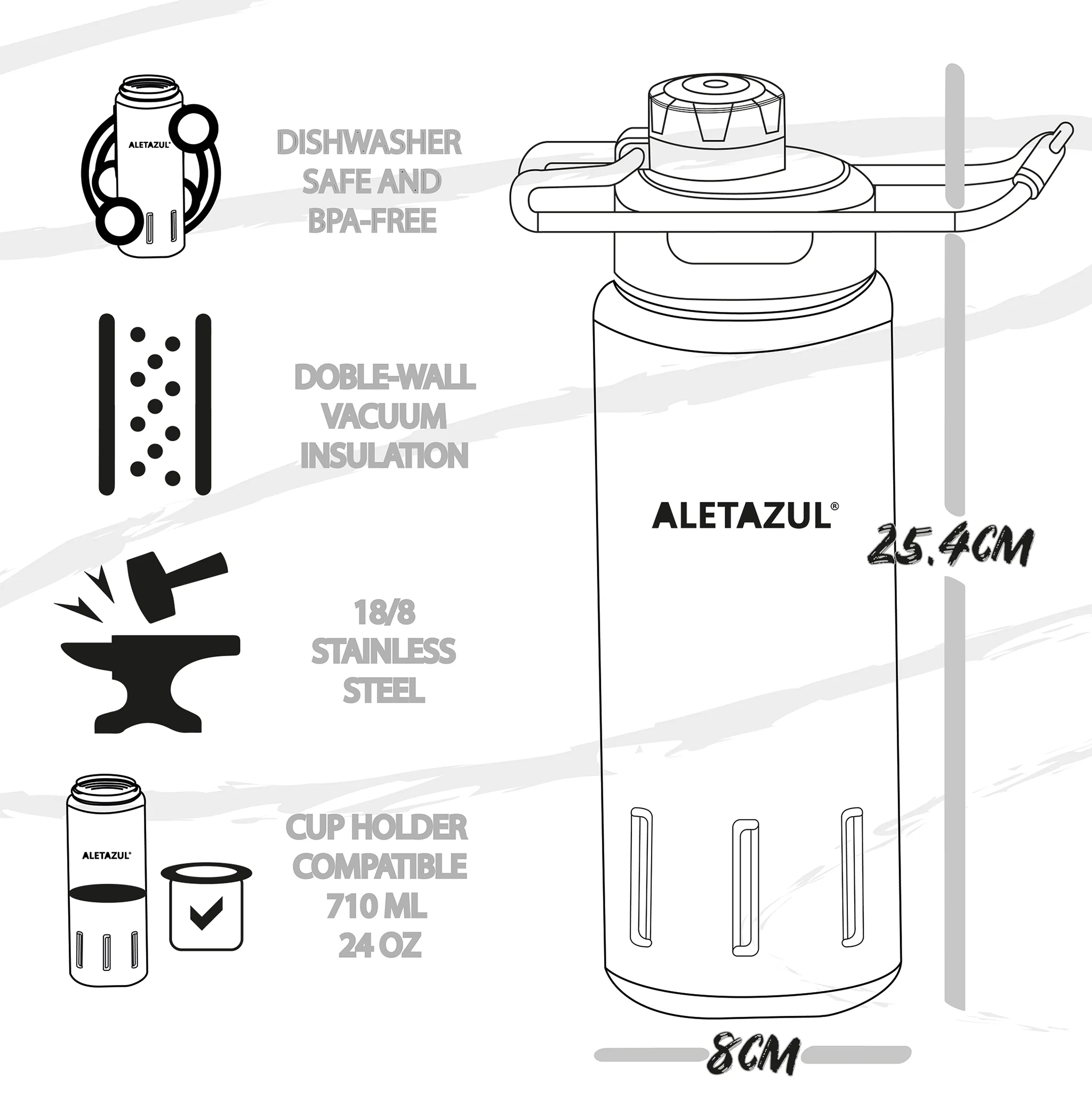 Aletazul Thermos Premium 710ml - Image 3